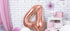 Фолиев Балон Цифра, Розово Злато - 86см - Party Design