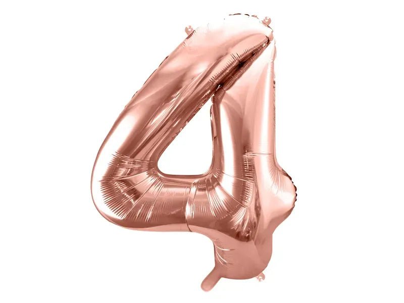Фолиев Балон Цифра, Розово Злато - 86см - Party Design
