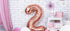 Фолиев Балон Цифра, Розово Злато - 86см - Party Design