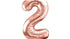 Фолиев Балон Цифра, Розово Злато - 86см - Party Design