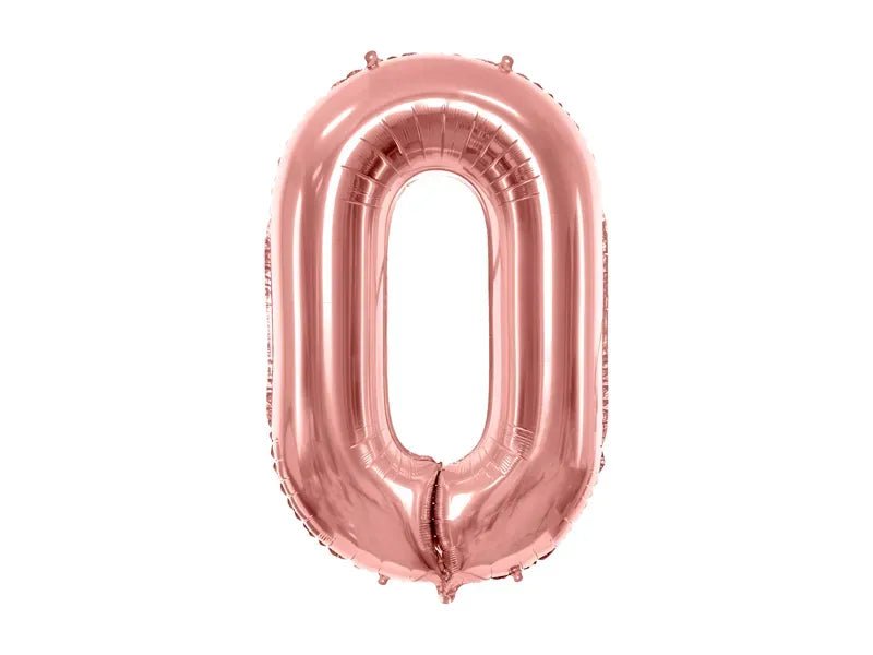 Фолиев Балон Цифра, Розово Злато - 86см - Party Design