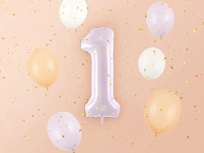 Фолиев Балон Цифра, Светло Лилаво, 72 см - Party Design