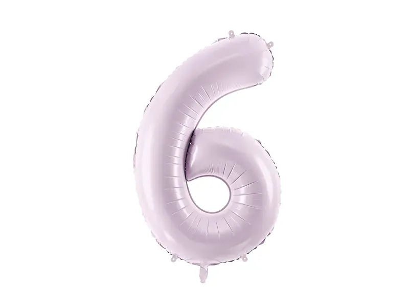 Фолиев Балон Цифра, Светло Лилаво, 72 см - Party Design
