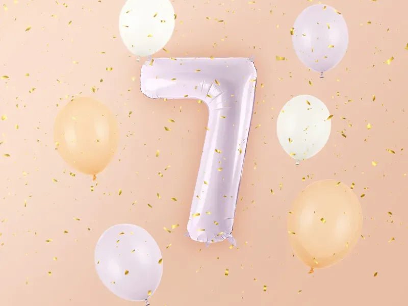 Фолиев Балон Цифра, Светло Лилаво, 72 см - Party Design