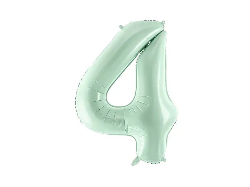 Фолиев Балон Цифра, Светло Зелено - 72 см - Party Design