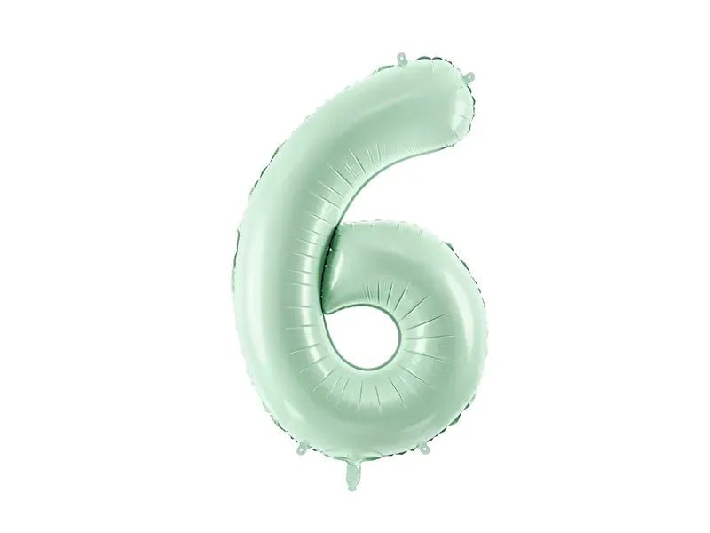 Фолиев Балон Цифра, Светло Зелено - 72 см - Party Design