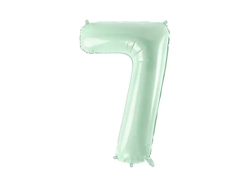 Фолиев Балон Цифра, Светло Зелено - 72 см - Party Design