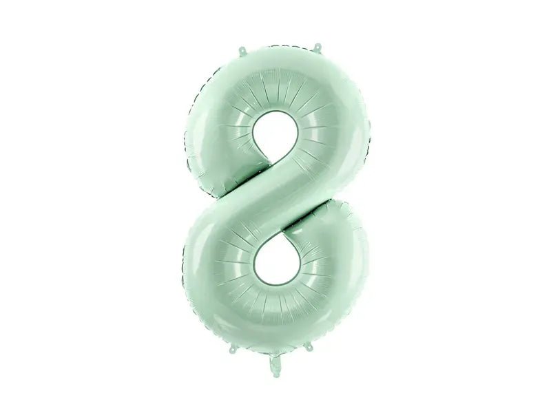 Фолиев Балон Цифра, Светло Зелено - 72 см - Party Design