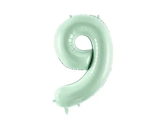 Фолиев Балон Цифра, Светло Зелено - 72 см - Party Design