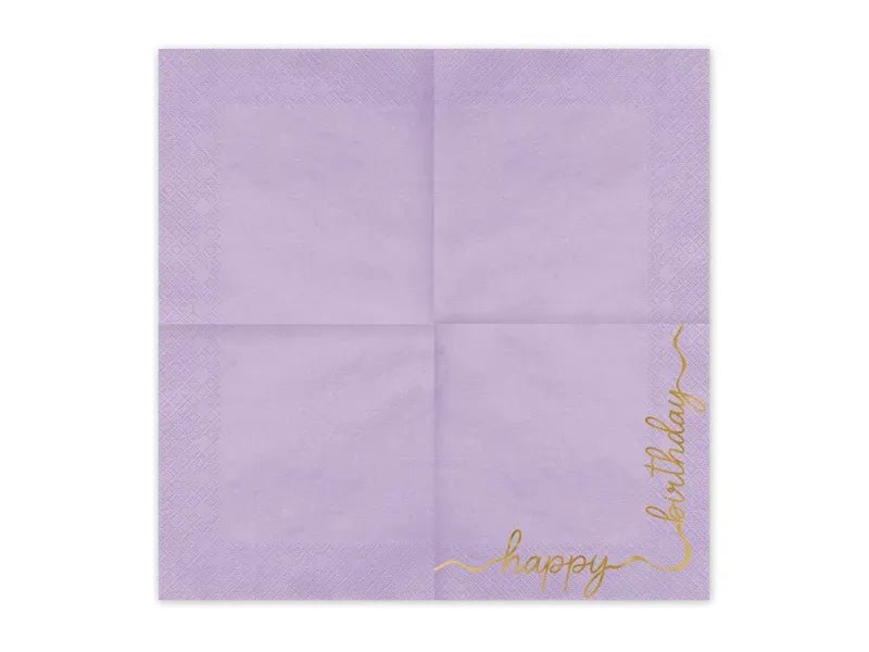 Хартиени Салфетки Happy Birthday, Разноцветни - Party Design