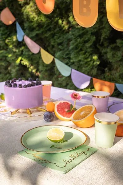 Парти Чинии, Разноцветни - 21 см - Party Design