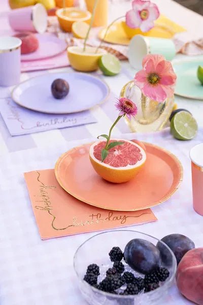 Парти Чинии, Разноцветни - 21 см - Party Design