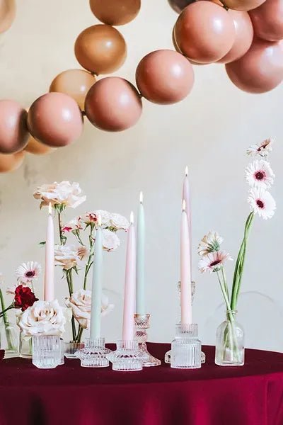Декоративна Свещ в цвят nude, 24 см - Party Design