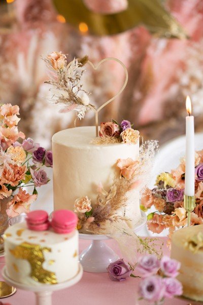 Дървен Топер Сърце, 23 см - Party Design