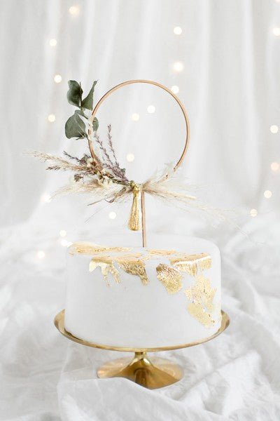 Дървен топер Кръг, 24,5 см - Party Design