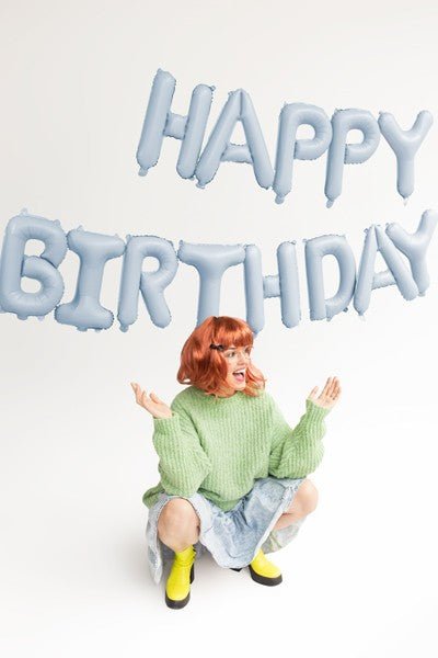 Фолиев Балон Надпис Happy Birthday, син - Party Design