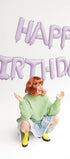Фолиев Балон Надпис Happy Birthday, лилав - Party Design