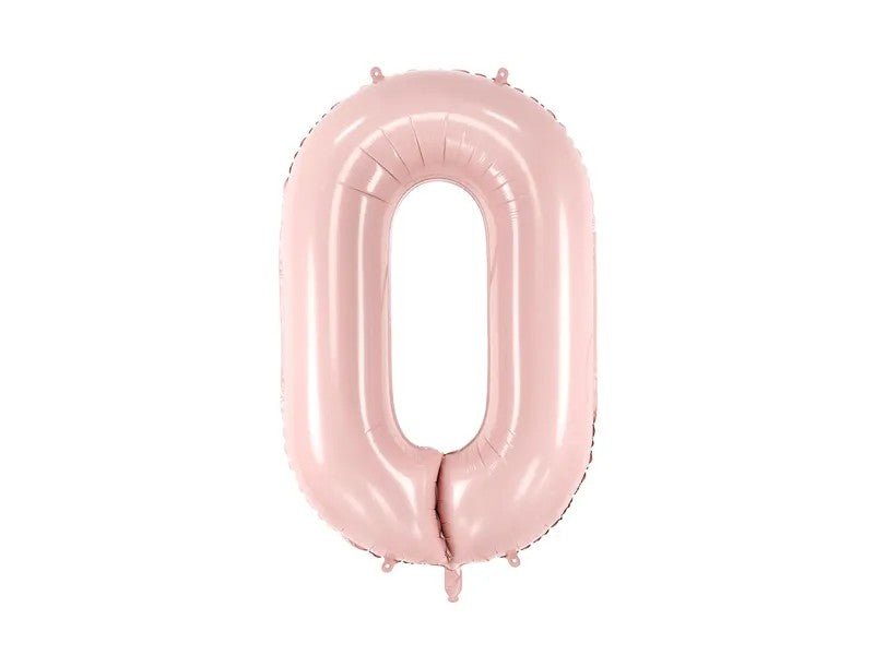 Фолиев Балон Цифра, Светло Розово - 72 см - Party Design