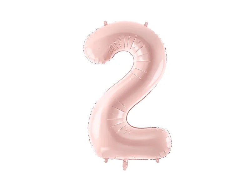 Фолиев Балон Цифра, Светло Розово - 72 см - Party Design