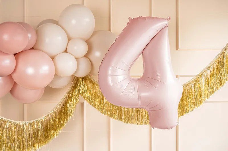 Фолиев Балон Цифра, Светло Розово - 72 см - Party Design