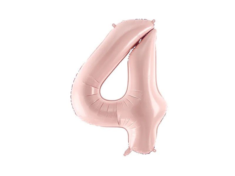Фолиев Балон Цифра, Светло Розово - 72 см - Party Design