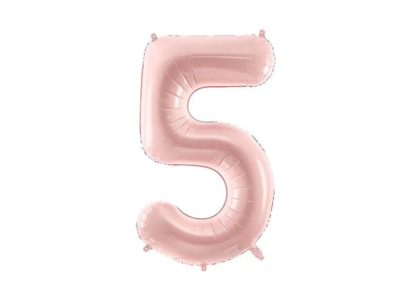 Фолиев Балон Цифра, Светло Розово - 72 см - Party Design
