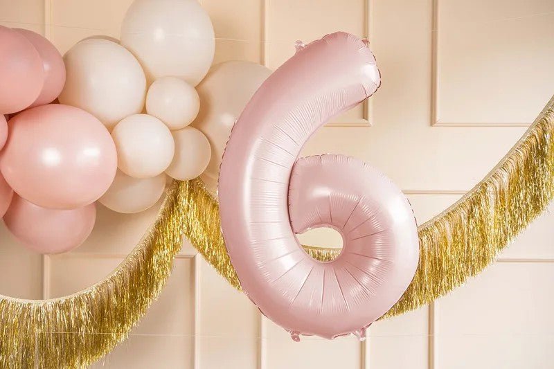 Фолиев Балон Цифра, Светло Розово - 72 см - Party Design