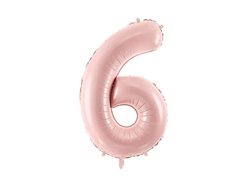 Фолиев Балон Цифра, Светло Розово - 72 см - Party Design
