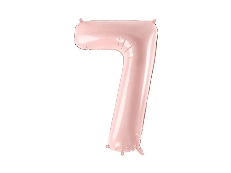 Фолиев Балон Цифра, Светло Розово - 72 см - Party Design