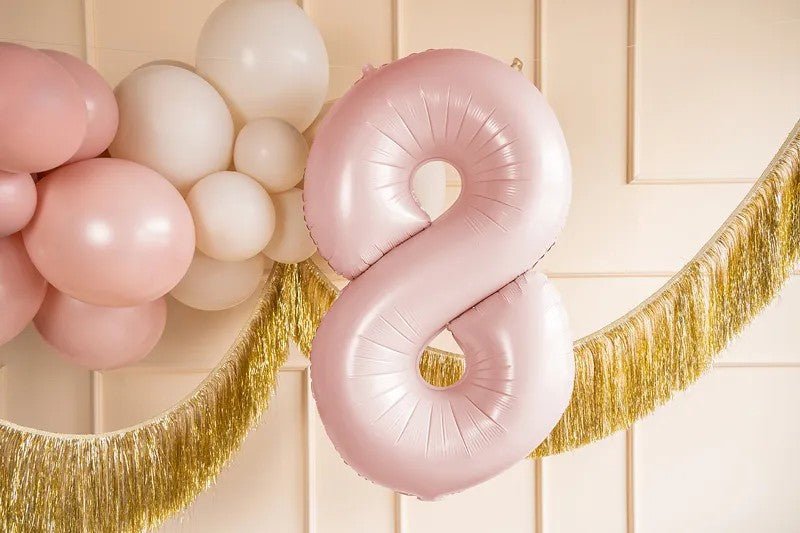 Фолиев Балон Цифра, Светло Розово - 72 см - Party Design