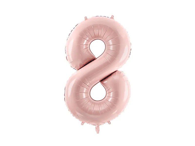 Фолиев Балон Цифра, Светло Розово - 72 см - Party Design