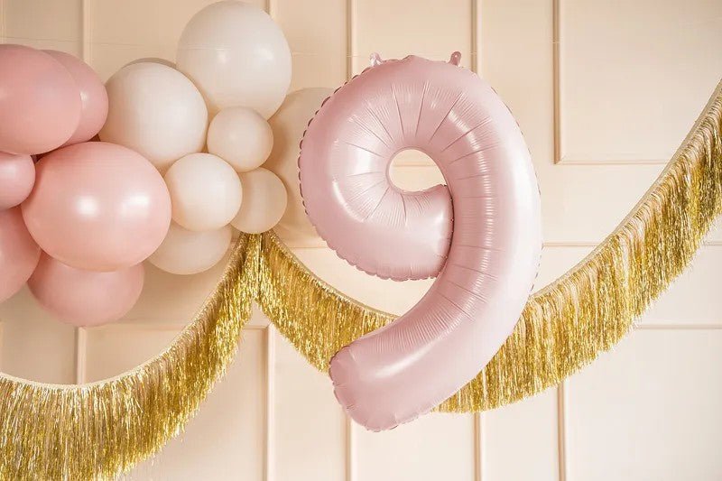 Фолиев Балон Цифра, Светло Розово - 72 см - Party Design