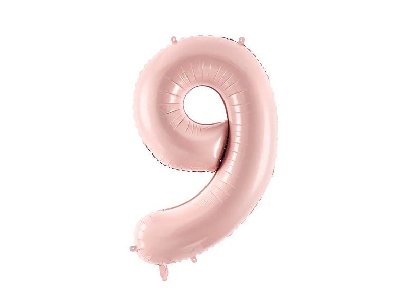 Фолиев Балон Цифра, Светло Розово - 72 см - Party Design