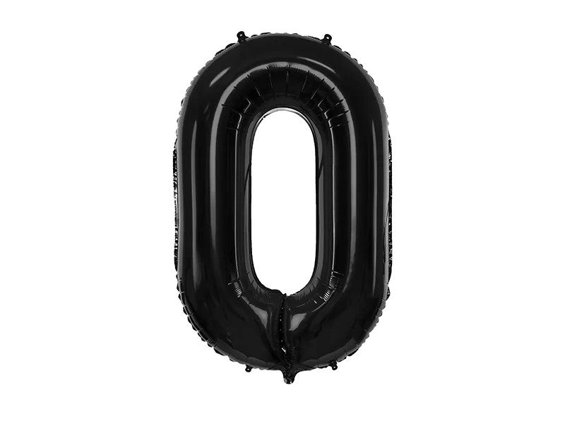 Фолиев балон цифра, 86 см, черен - Party Design