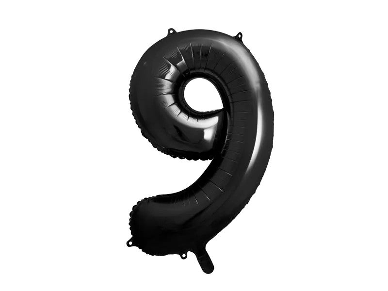 Фолиев балон цифра, 86 см, черен - Party Design