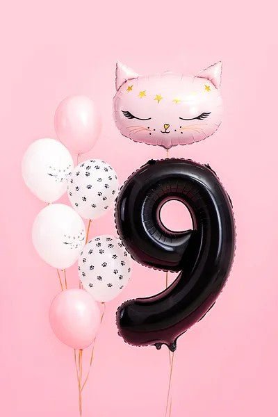 Фолиев балон цифра, 86 см, черен - Party Design
