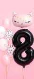 Фолиев балон цифра, 86 см, черен - Party Design