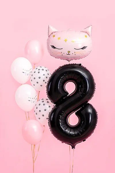 Фолиев балон цифра, 86 см, черен - Party Design