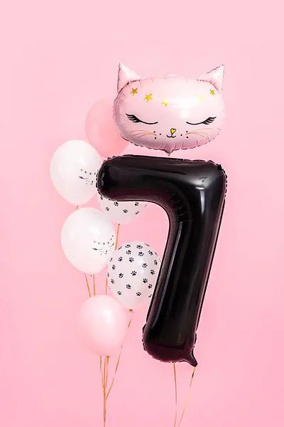 Фолиев балон цифра, 86 см, черен - Party Design