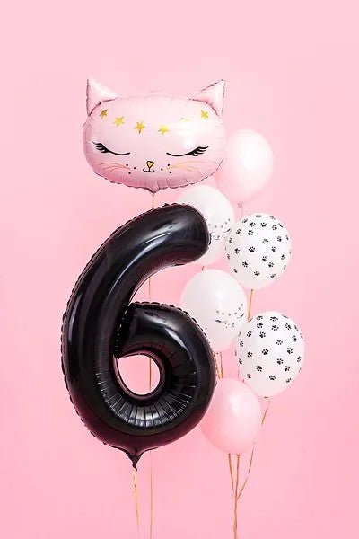 Фолиев балон цифра, 86 см, черен - Party Design