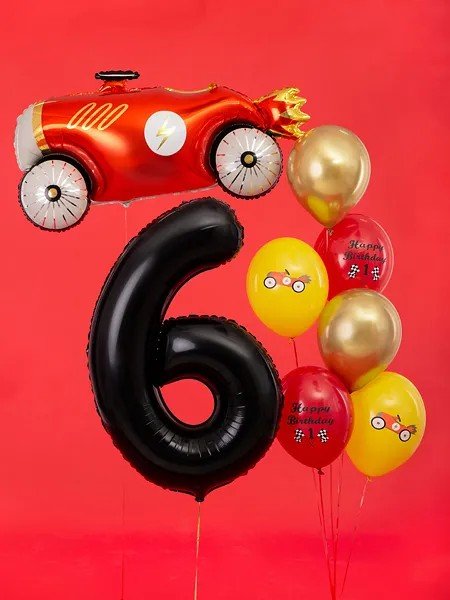 Фолиев балон цифра, 86 см, черен - Party Design
