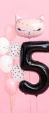 Фолиев балон цифра, 86 см, черен - Party Design