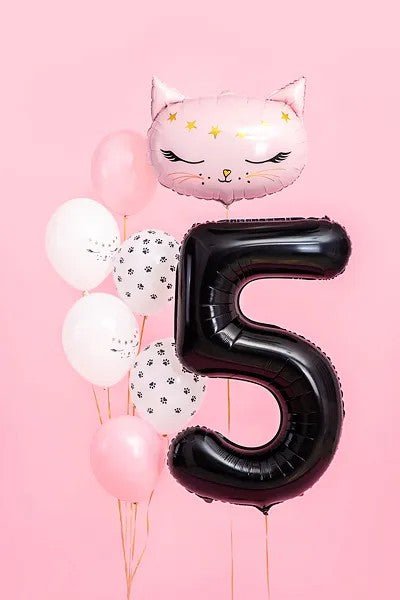 Фолиев балон цифра, 86 см, черен - Party Design