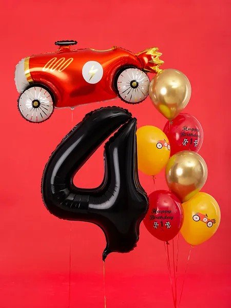 Фолиев балон цифра, 86 см, черен - Party Design