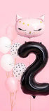 Фолиев балон цифра, 86 см, черен - Party Design