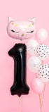 Фолиев балон цифра, 86 см, черен - Party Design