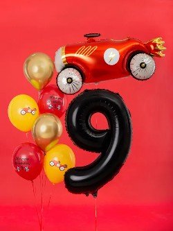 Фолиев балон цифра, 86 см, черен - Party Design