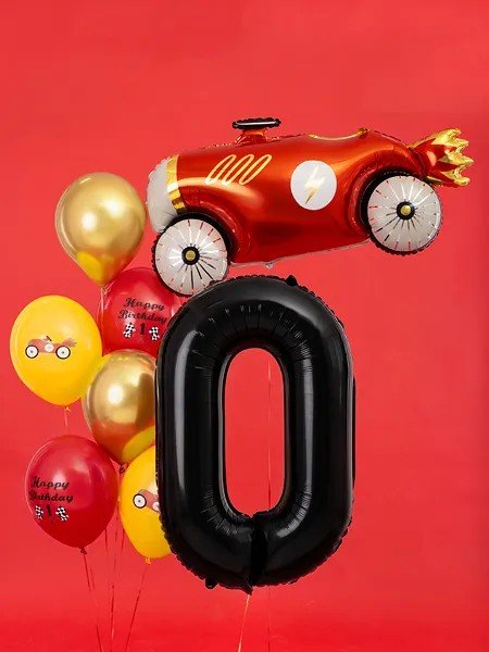 Фолиев балон цифра, 86 см, черен - Party Design