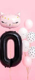 Фолиев балон цифра, 86 см, черен - Party Design
