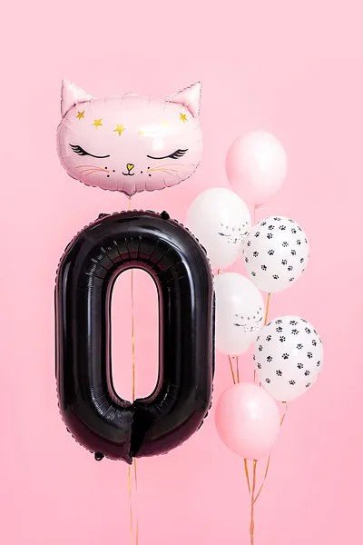 Фолиев балон цифра, 86 см, черен - Party Design
